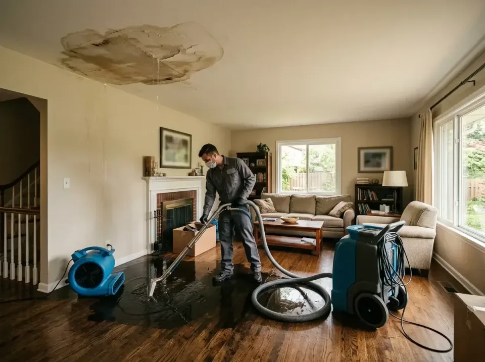 attic-pipe-burst-ceiling-drip-008 — frequently asked questions, Water Damage Restoration & Carpet Care in Bellevue, WI